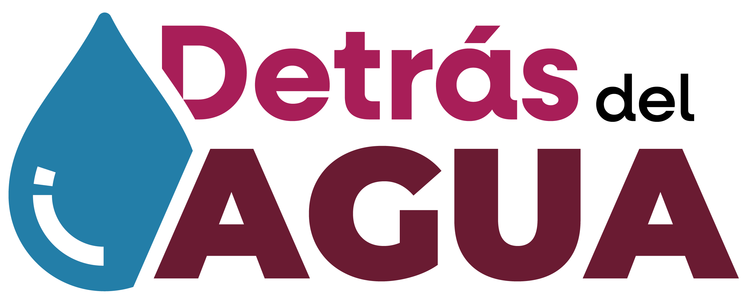 Detrás del agua